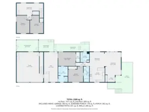 Functional floor plan highlighting flexible living spaces and thoughtful layout