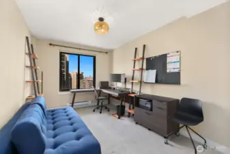 Separate bedroom with storage