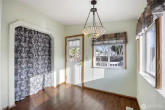 Dining Unstaged with access to Covered Porch