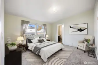 Primary Bedroom Staged
