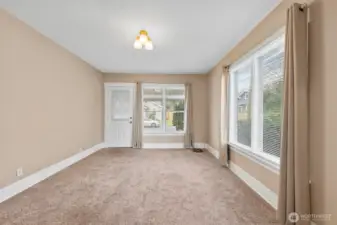 Inside entry to living room.