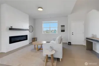 Cozy Living Room with Fireplae