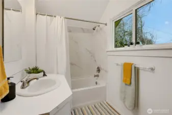 2nd full bathroom services the upstairs bedrooms!