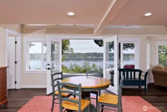 French doors to the patio and view.