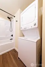 Laundry in main level bathroom.