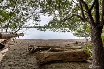 Gorgeous pebble beach. Summer Orca sitings are common!!