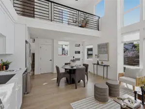 Tall ceilings in main living space