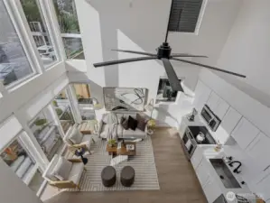 View from lofted area