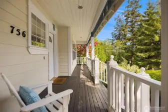 An inviting covered porch welcomes you home.