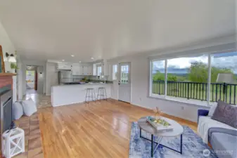 Family Room leads to the Kitchen