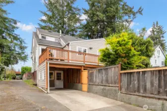 Back driveway with carport.