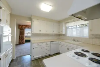 Main kitchen toward dining room