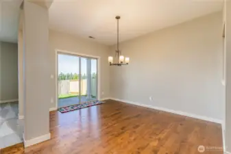 Dining room opens to the back patio for easy entertaining