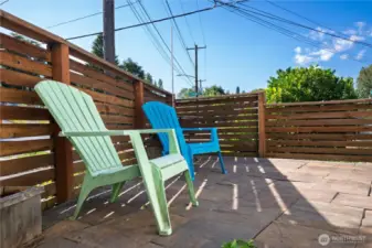 Fully fenced backyard