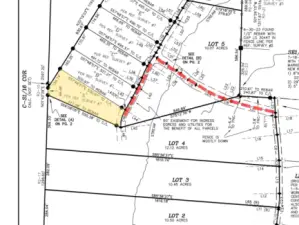 Survey with subject property highlighted.