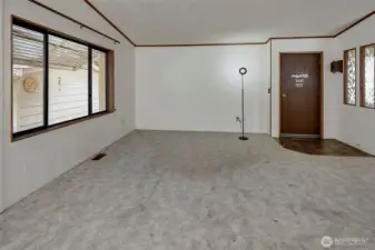Entry leads to the main living space.