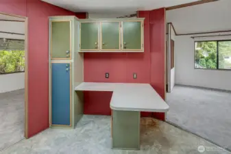 Newer dishwasher and fridge.