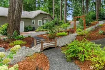 Professionally landscaped all the way around - enchanting!