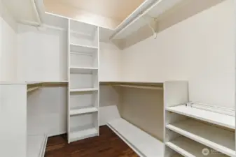 Large walk-in primary closet