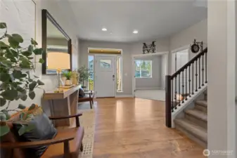 Office off entry with French doors