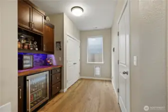 Butler's pantry with fridge and additional pantry plus room for freezer