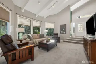 Open living room with plenty of room for comfortable seating, and seamless flow to the rest of the home.