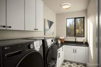 Laundry room with plenty of storage