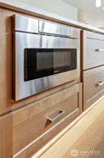 Drawer microwave in island