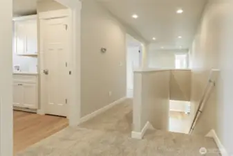 Laundry area on upper level