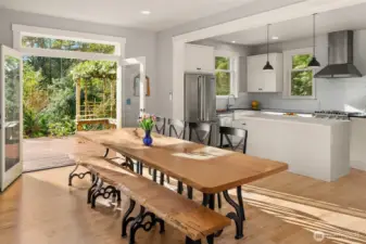 Easy entertaining outside on the patio.