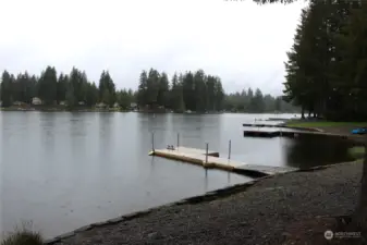 Whisper quiet lake on a rainy day.