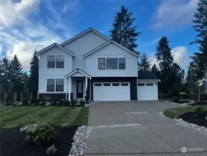 Picture of Actual Home. How many cars can you park in this 75' driveway? Modern Farmhouse! Photos are for representational purposes only.  Colors and options may vary.