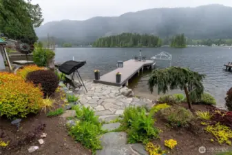 Marine grade dock with 2 platforms and Boat lift