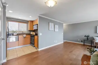 Ample space to have dining area and/or space for desk.
