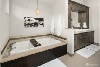 Spa-like primary bathroom