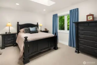 Bedroom with a walk-in closet and a loft