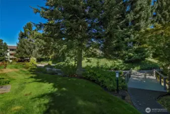 The central gardens are surrounded by 130 homes.