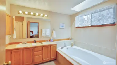 Ensuite bath includes Double sinks, soaking tub and separate shower.