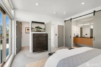 Two closets, one is a walk-in!