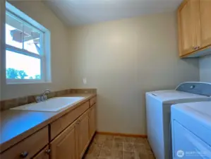 Upper floor laundry room