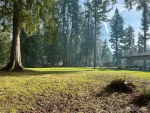 View from corner of lot, river to back.