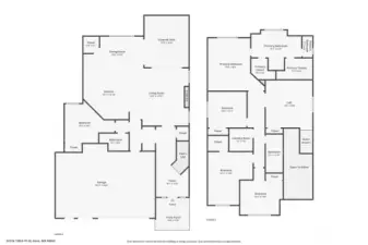 Complete floor plan overview displaying the home’s full layout and flow between levels.