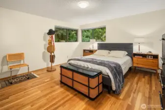 Comfortable, well sized Primary bedroom with private views of your backyard. Sought-after floorplan with 3 other bedrooms on the same level