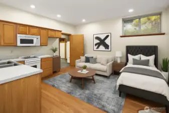 Virtually staged photo