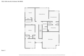 Second-level floor plan