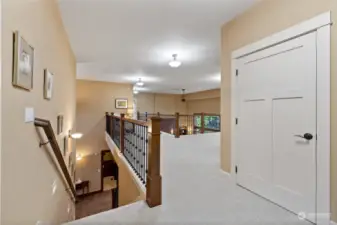 This is the upstairs landing that is so wide open and welcoming!