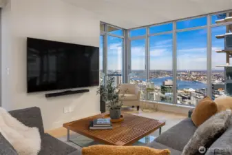 Lake Union View from Living Room