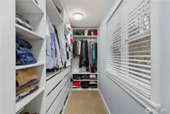 Recently updated primary closet.