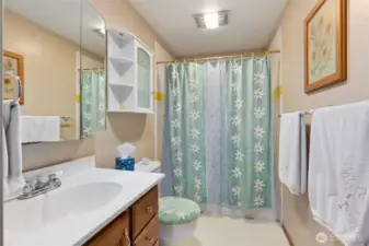 Full guest bath with tub