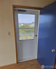Doorway to backdeck and yard